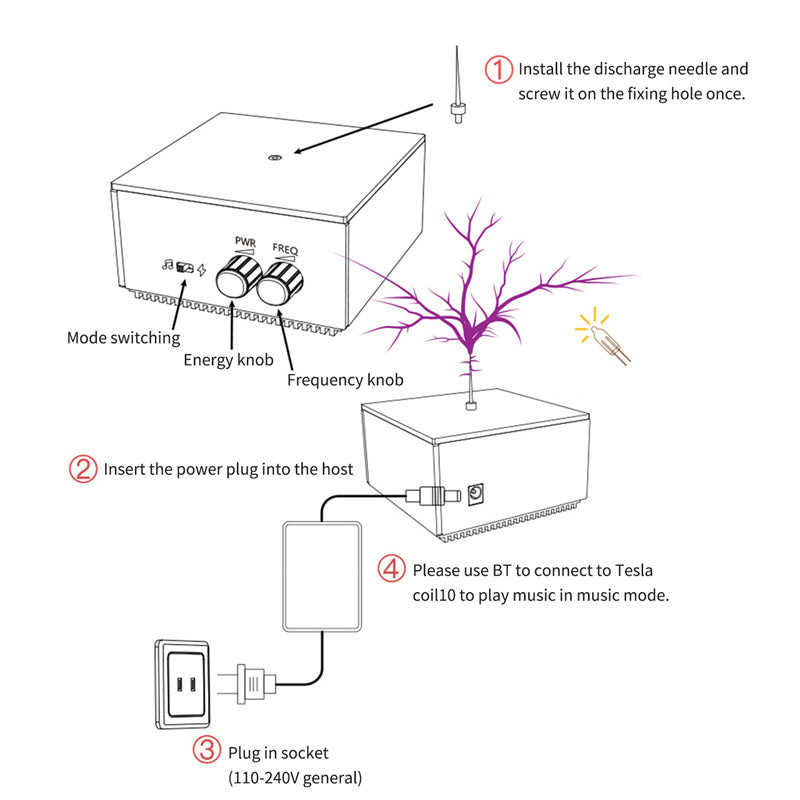 Magical Music Tesla Coil Bluetooth Speaker