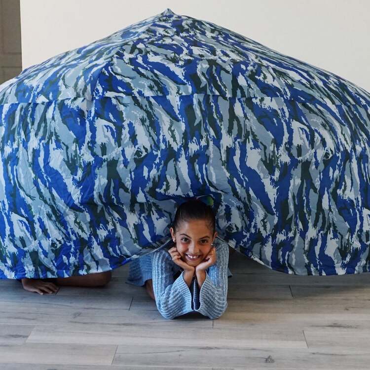 30 Seconds Setup Fort Building Children Kid Play Tent(not include fan)