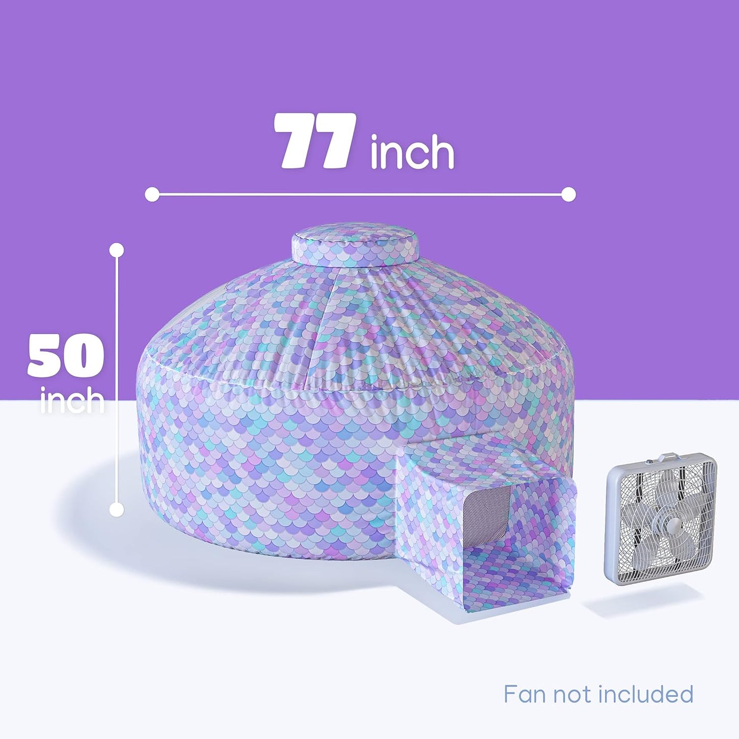30 Seconds Setup Fort Building Children Kid Play Tent(not include fan)