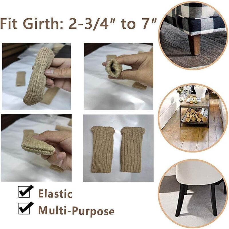 24 PCS Furniture Leg Knitted Furniture Protector