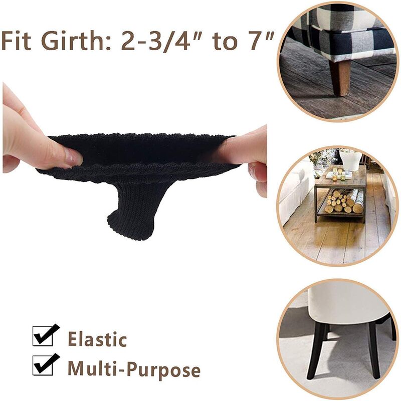 24 PCS Furniture Leg Knitted Furniture Protector