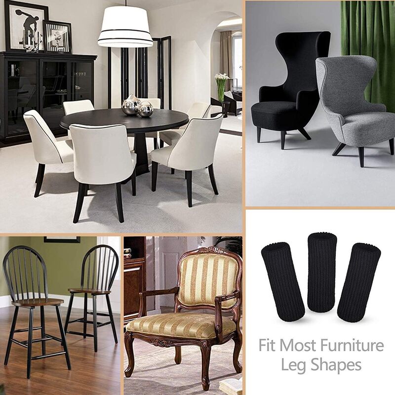 24 PCS Furniture Leg Knitted Furniture Protector