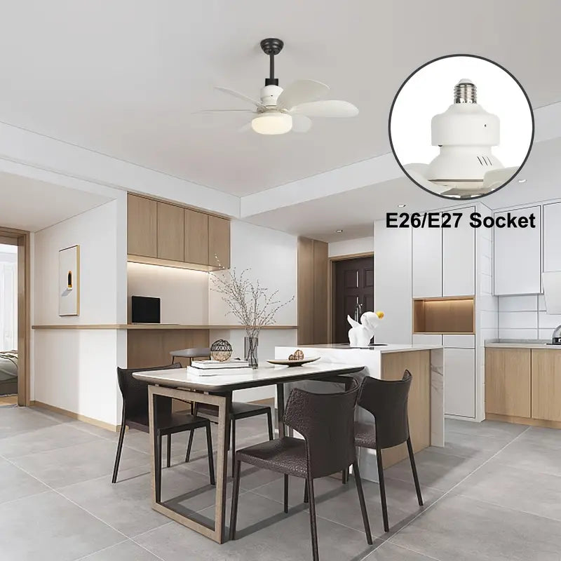 Socket Fan Light Screw Ceiling Fans With Lights And Remote