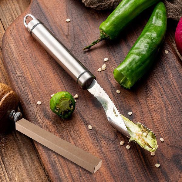 🔥Hot Sale - 50%OFF!!🔥Stainless Steel Chili Corer Peppers Seed Remover