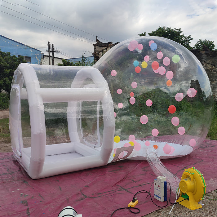 Inflatable bubble camping tent with tunnel clear inflatable lawn tent inflatable bubble tent