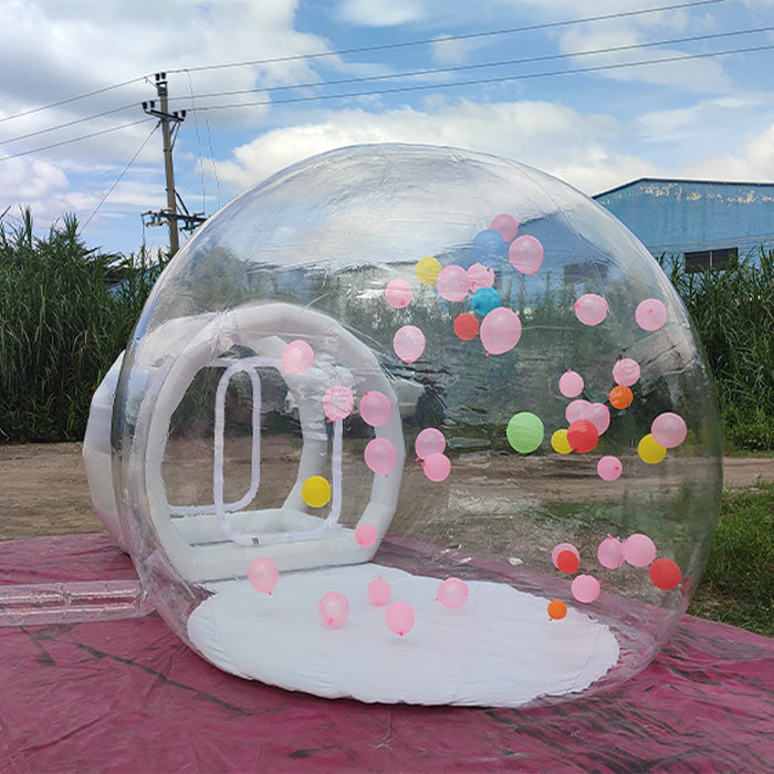 Inflatable bubble camping tent with tunnel clear inflatable lawn tent inflatable bubble tent