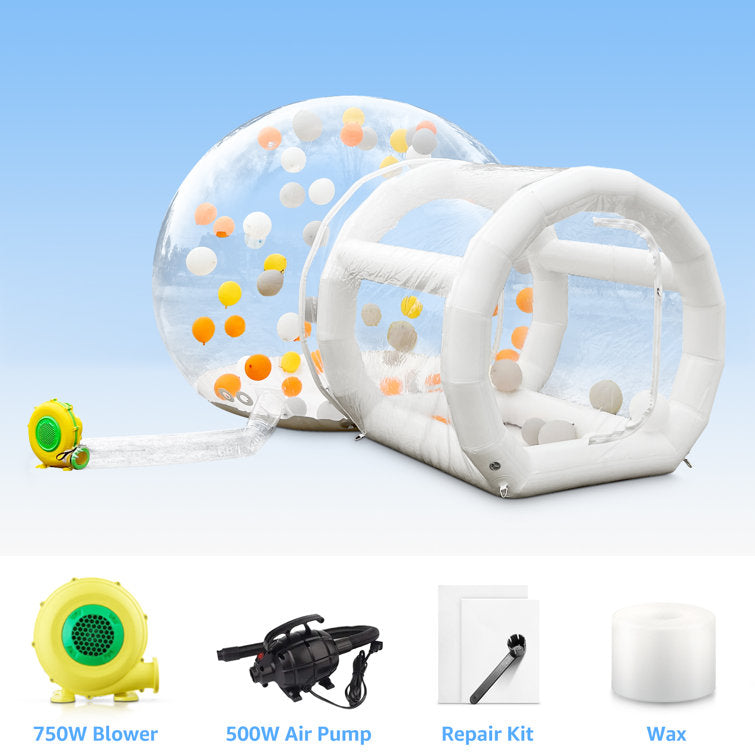 Big bubble tent single tunnel inflatable bubble house bubble dome tent