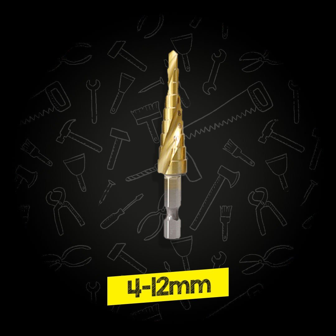 SHARPFEEL™ Titanium Coated Pagoda Shape Step Drill Bit