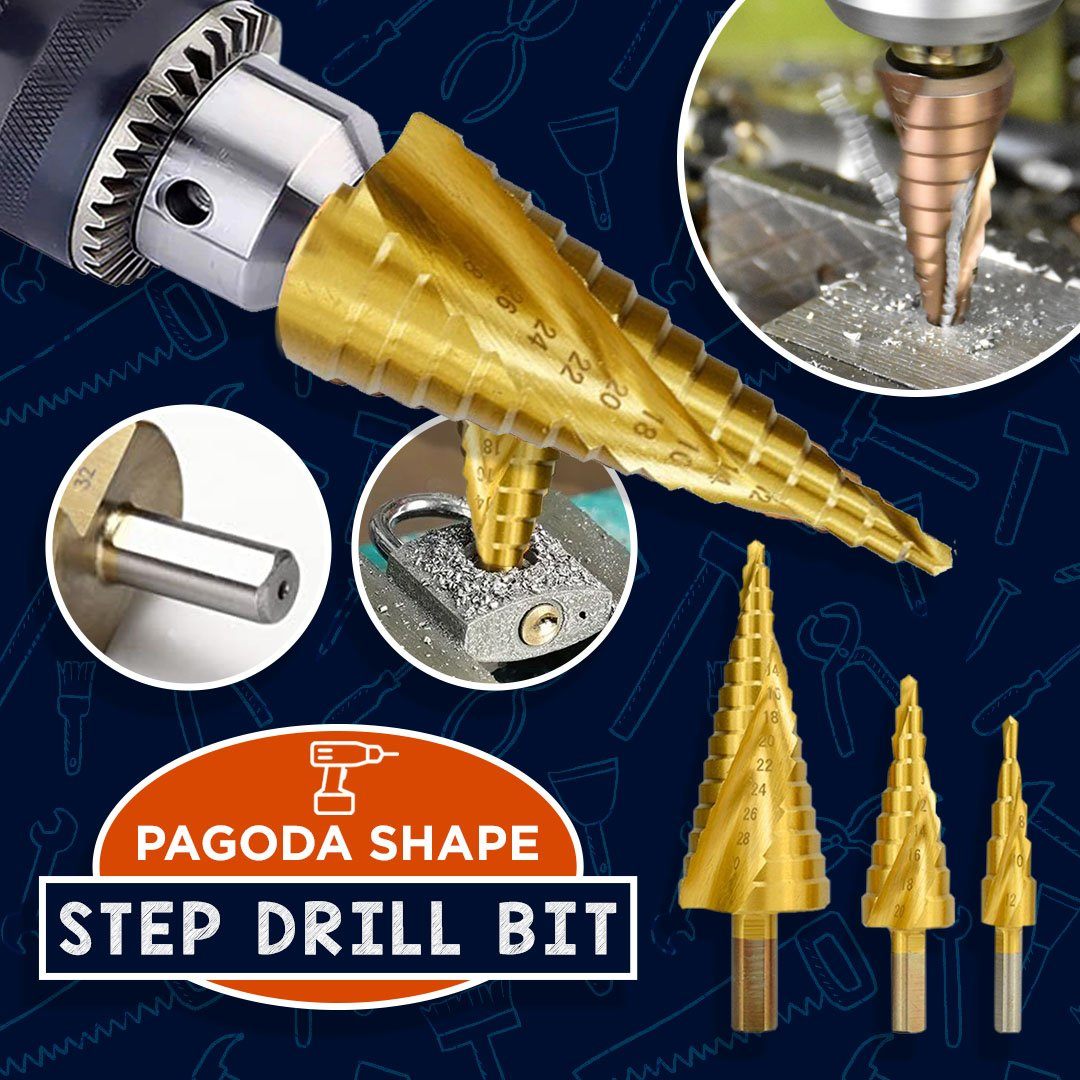 SHARPFEEL™ Titanium Coated Pagoda Shape Step Drill Bit