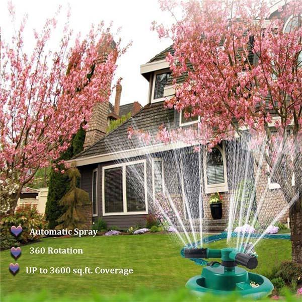 360-Degree Rotating Garden Sprinkler