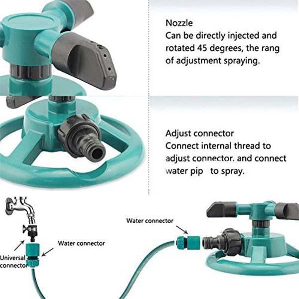 360-Degree Rotating Garden Sprinkler