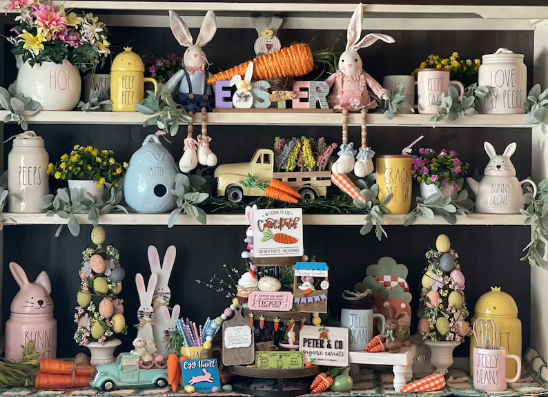 🐇Easter Bunny Tiered Tray Decor🐇, 3d mini sign