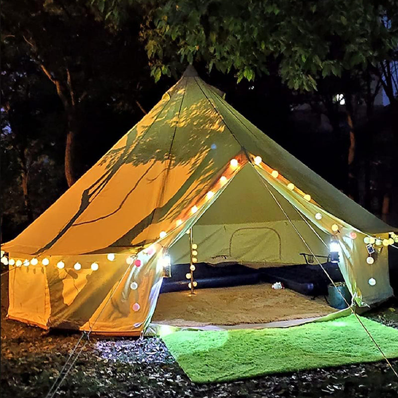 Outdoor Cotton Canvas Bell Tent for Family Travel Party and Hunting Camping Yurt Tent