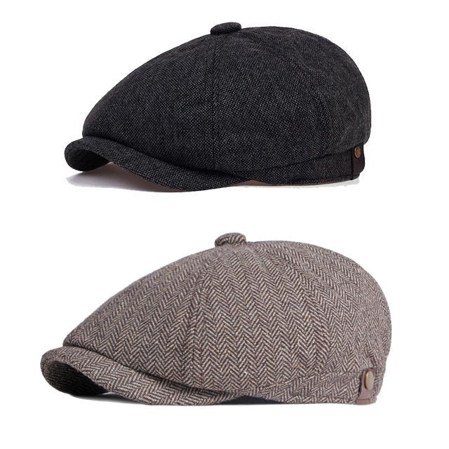 Vintage Herringbone Octagon Cap