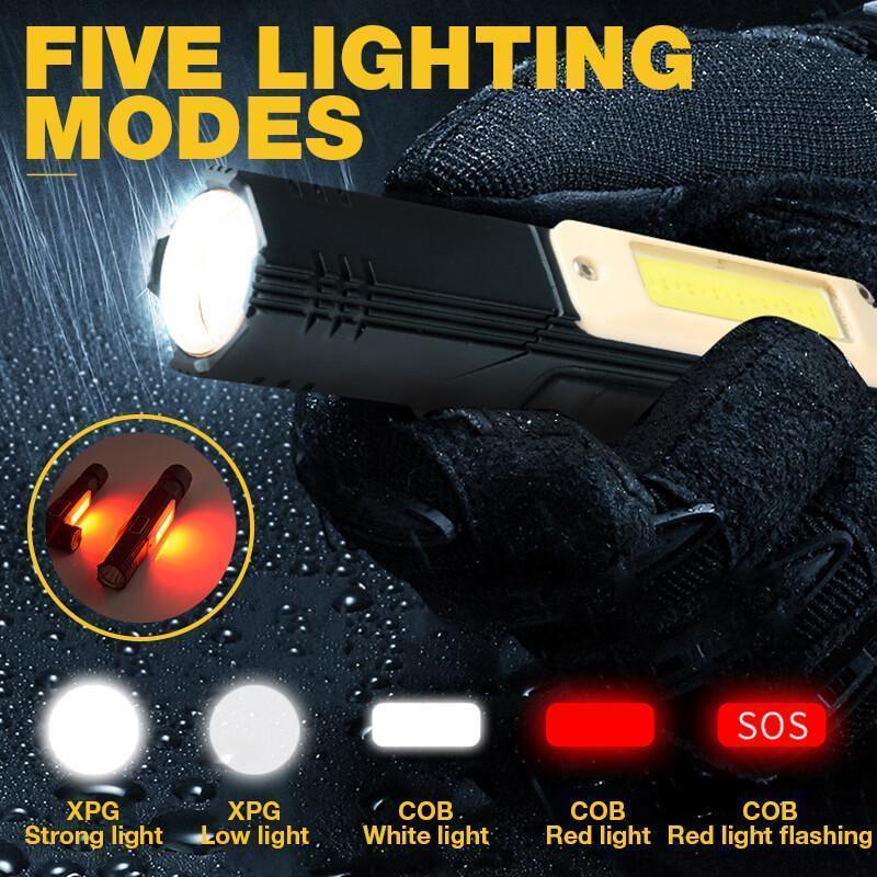 Multifunctional 360-degree Magnet Anti-fall Flashlight