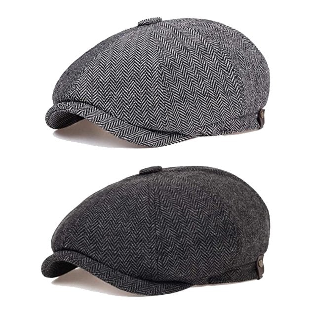 Vintage Herringbone Octagon Cap