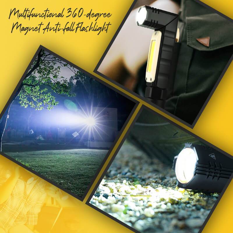 Multifunctional 360-degree Magnet Anti-fall Flashlight