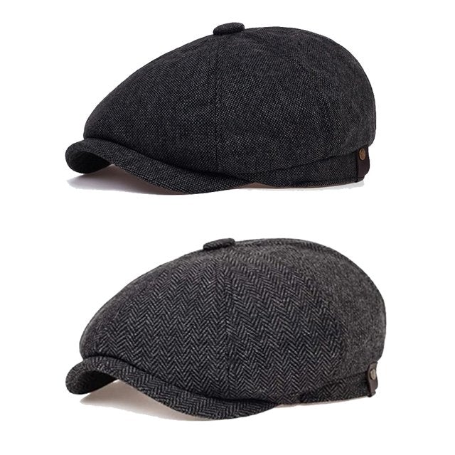 Vintage Herringbone Octagon Cap