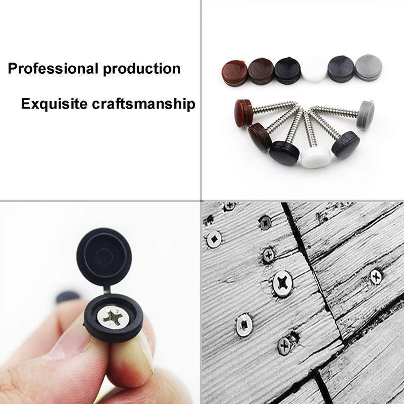 100PCS Hinged Screw Cover Caps