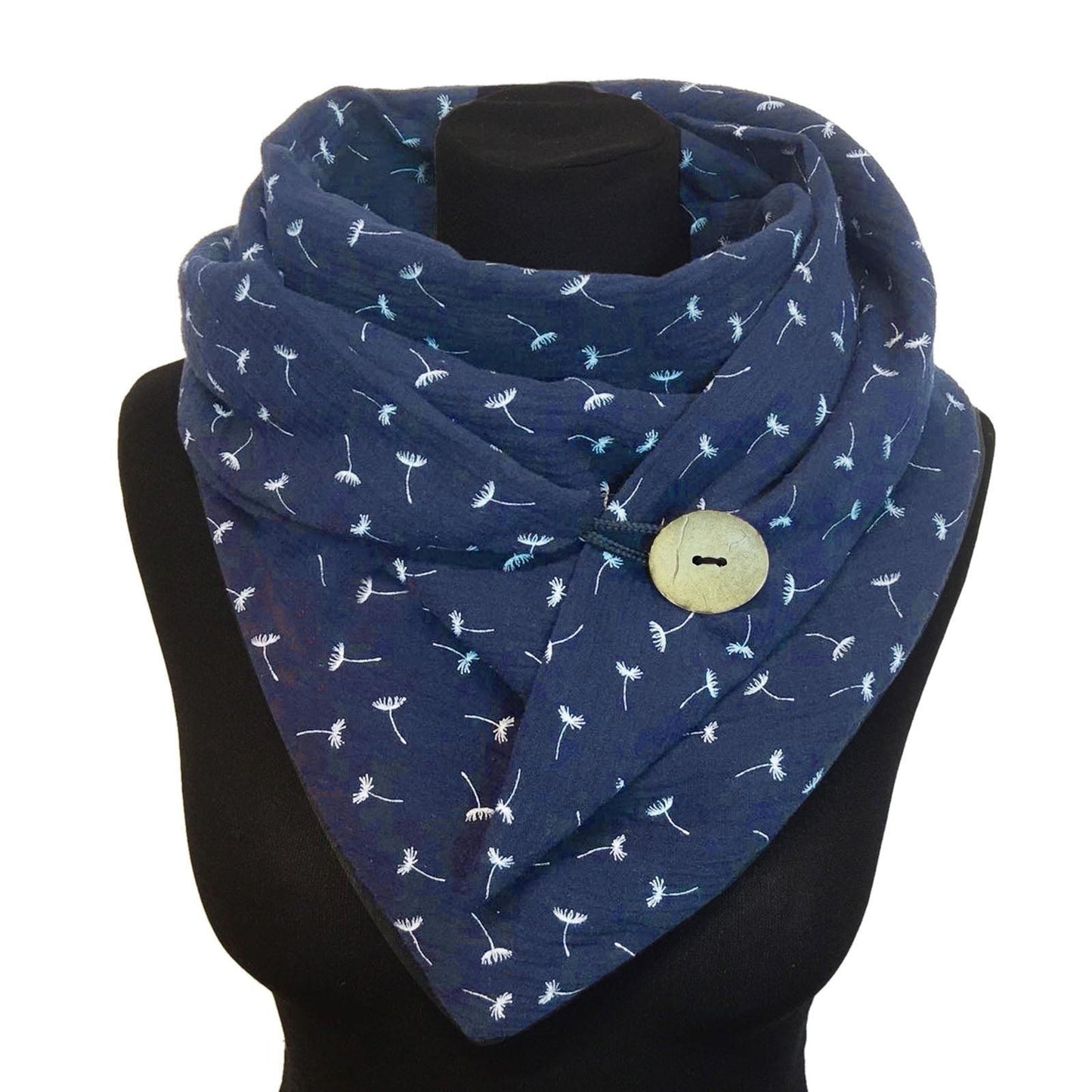 Winter Fashion Retro Multi-Purpose Shawl Button Scarf
