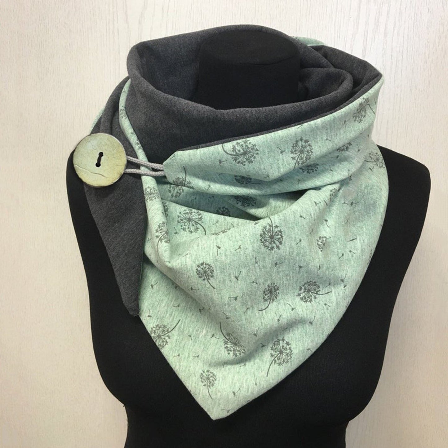Winter Fashion Retro Multi-Purpose Shawl Button Scarf