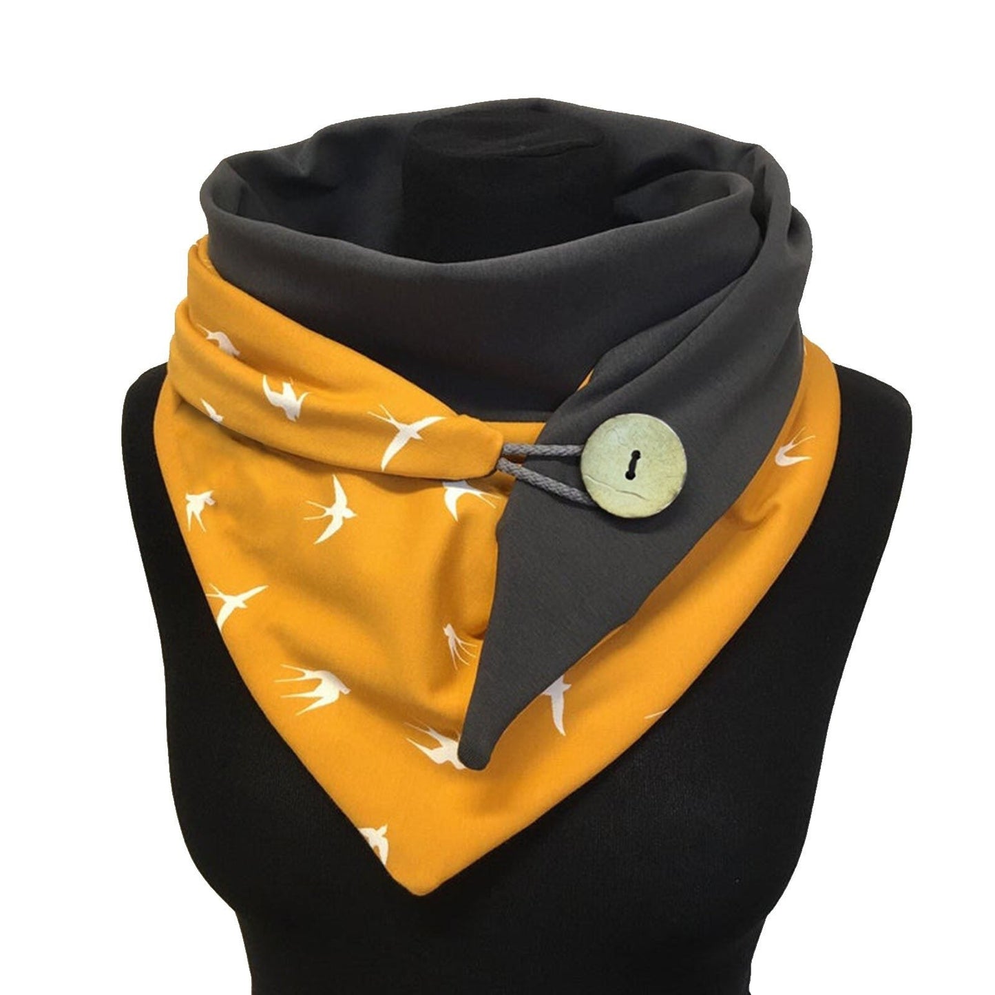 Winter Fashion Retro Multi-Purpose Shawl Button Scarf