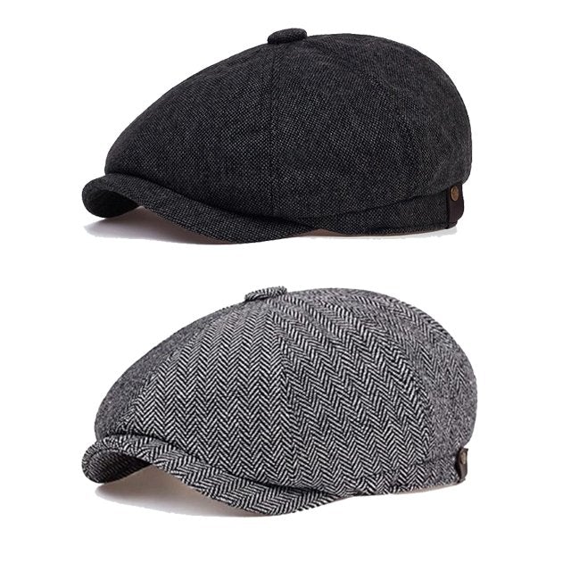 Vintage Herringbone Octagon Cap