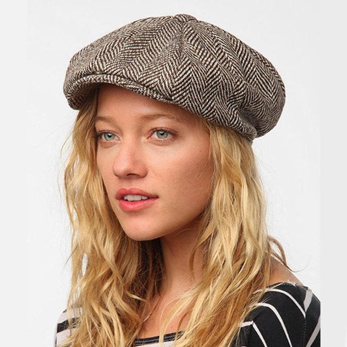 Vintage Herringbone Octagon Cap