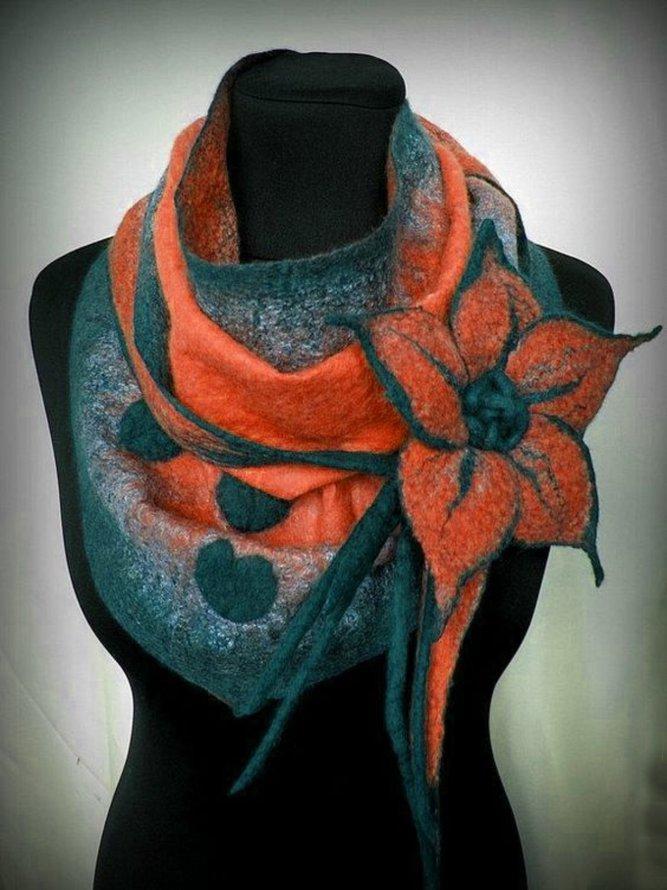 Women Elegant Fashion Floral Scarf
