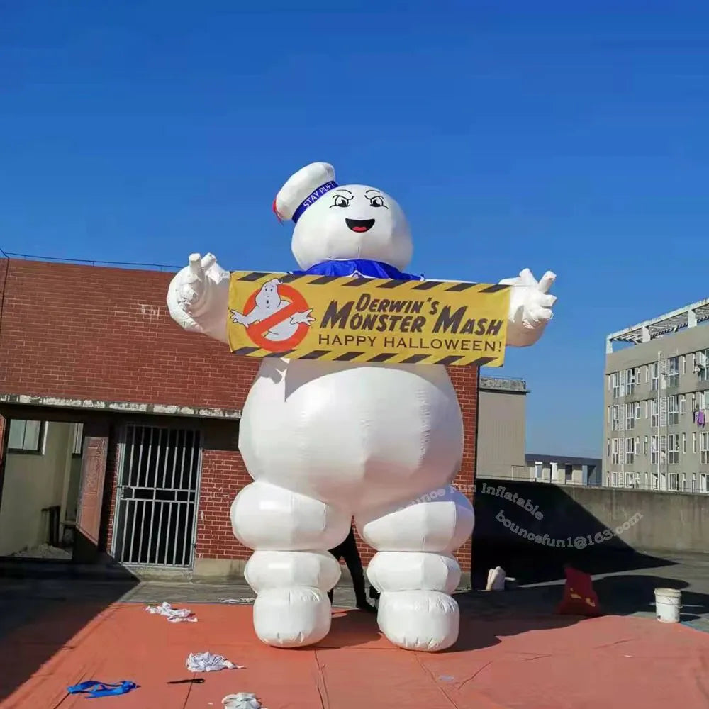 6m 20ftH Stay Puft Inflatable Marshmallow man Halloween decoration Ghostbuster model for outdoor advertising