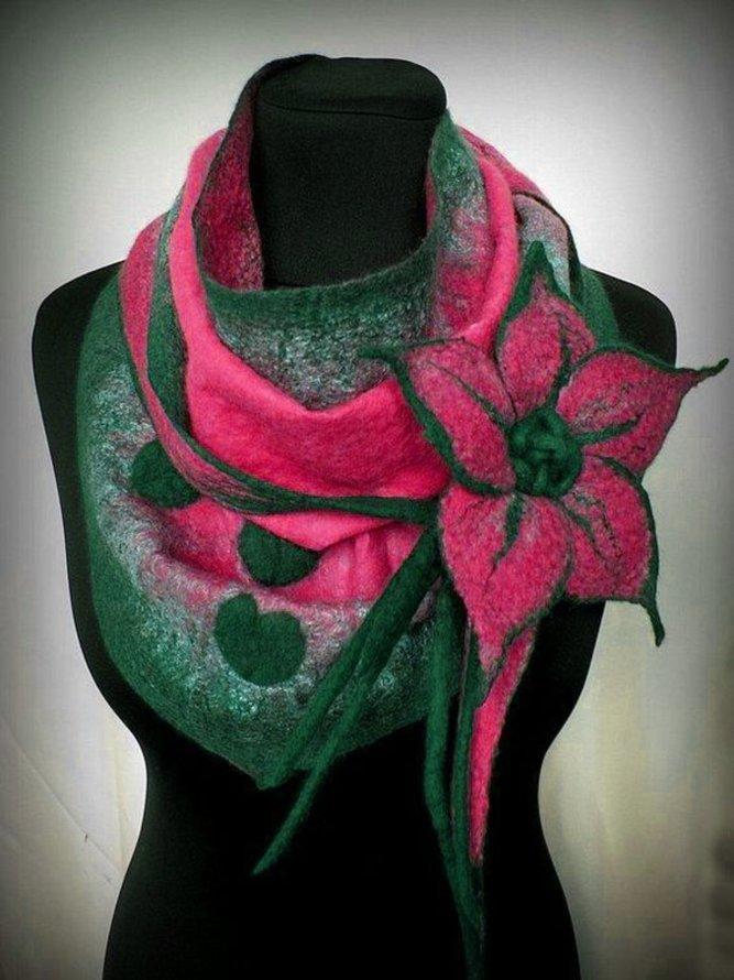 Women Elegant Fashion Floral Scarf