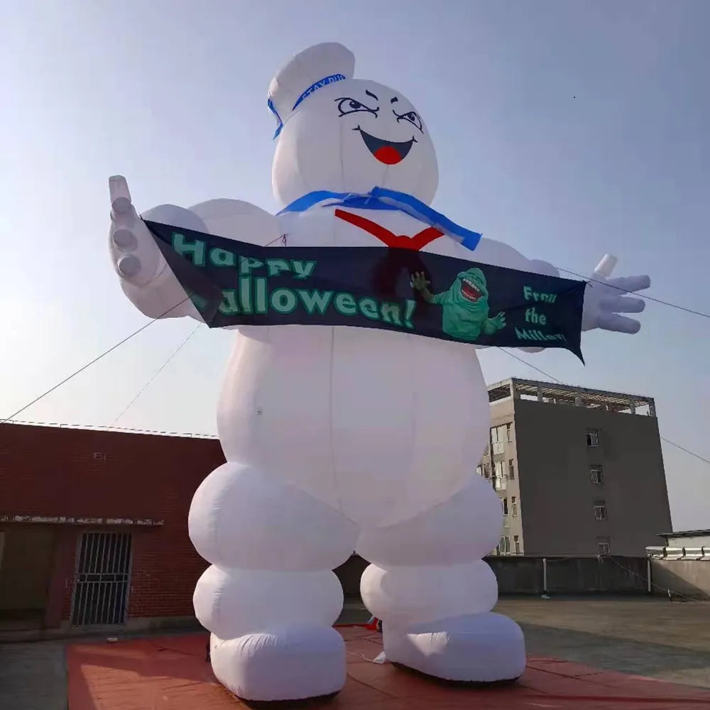 6m 20ftH Stay Puft Inflatable Marshmallow man Halloween decoration Ghostbuster model for outdoor advertising