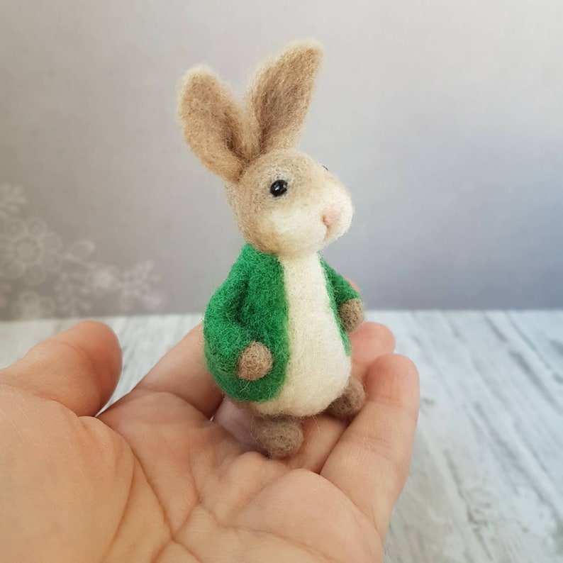 🐇Needle felted bunny, Easter Decor,💖Rabbit lover gift🎁