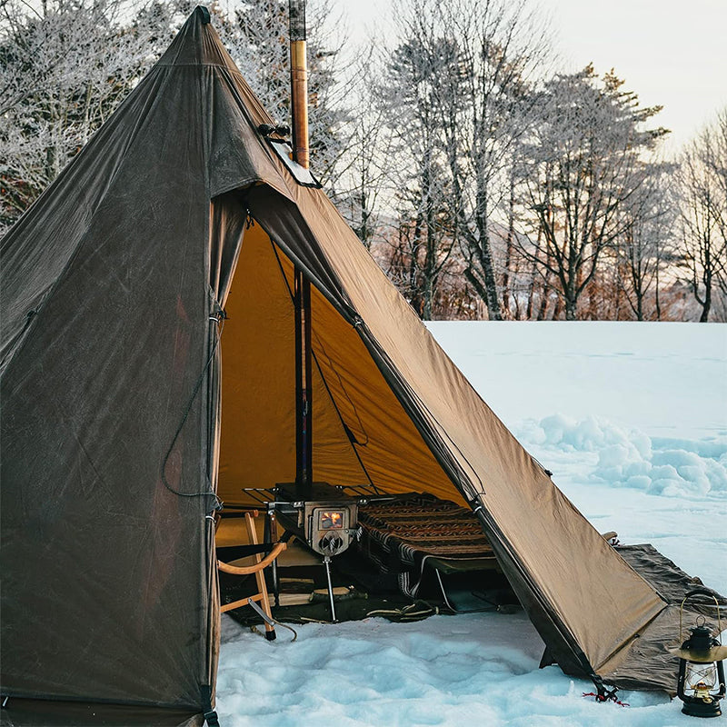 4 Season Tipi Tent for Family Camping Hunting Fishing Waterproof Wind-Proof