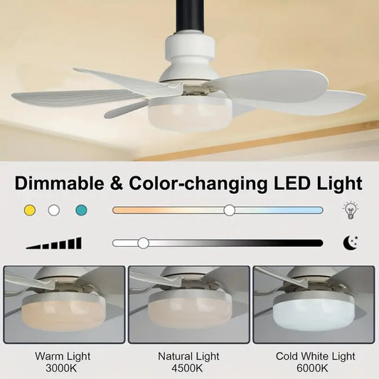 Socket Fan Light Screw Ceiling Fans With Lights And Remote