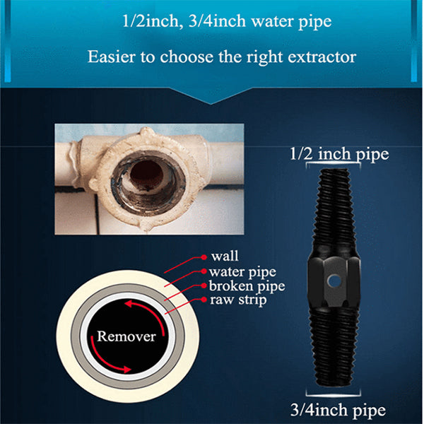 SHARPFEEL™ Water Pipe Extractor Repair Screw Tap