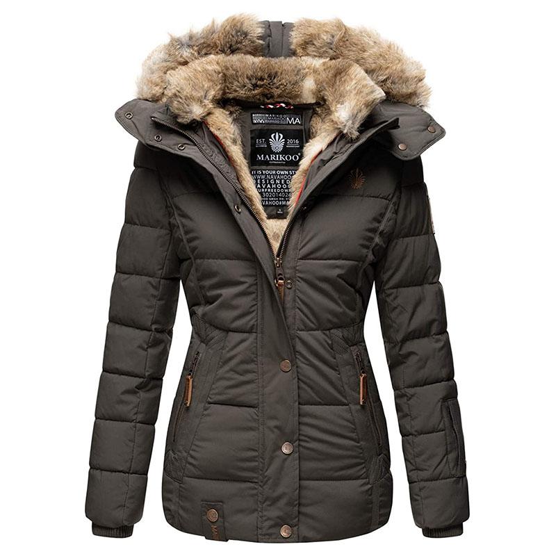 Warm Ladies Winter Jacket Winter Jacket Quilted Jacket Lined Faux Fur