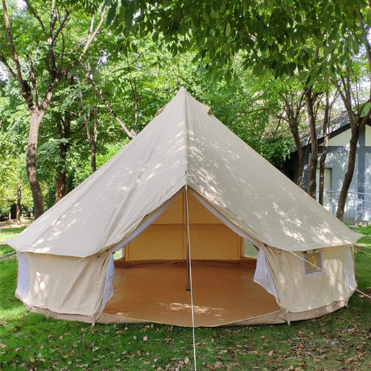 Outdoor Cotton Canvas Bell Tent for Family Travel Party and Hunting Camping Yurt Tent
