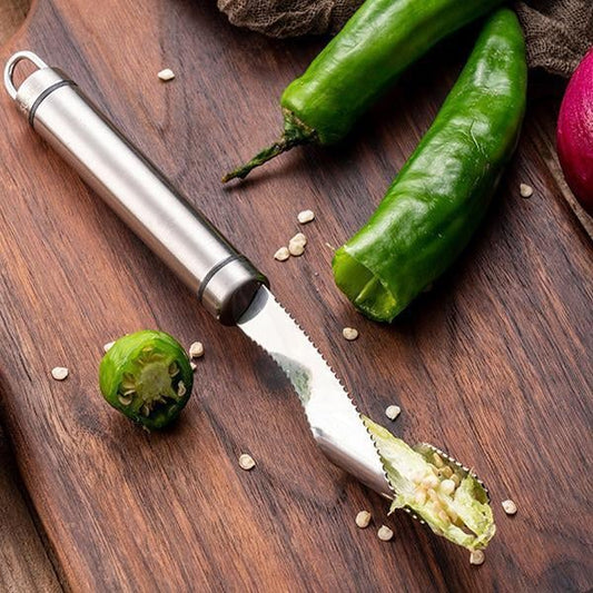 🔥Hot Sale - 50%OFF!!🔥Stainless Steel Chili Corer Peppers Seed Remover