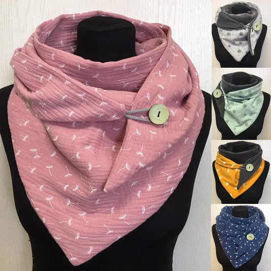 Winter Fashion Retro Multi-Purpose Shawl Button Scarf