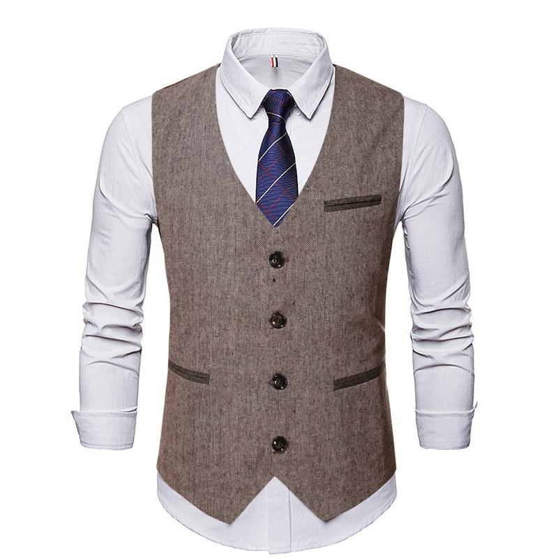 Wedding European Style Brand Men's brown vest