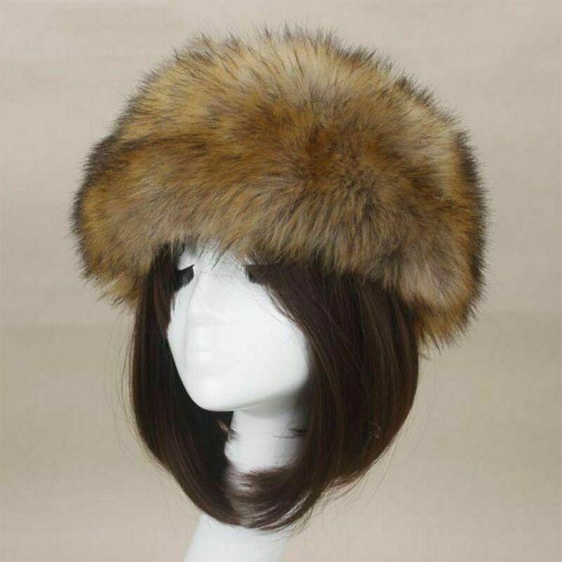 Women's Winter Russian Fluffy Faux Fur Headband Hat