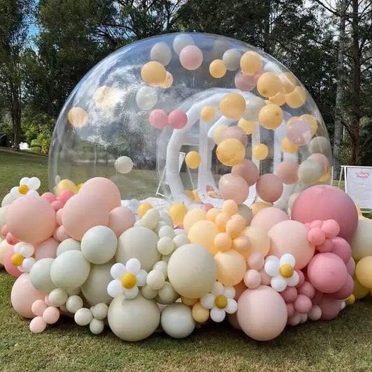 Inflatable bubble tent house white tunnel bubble house