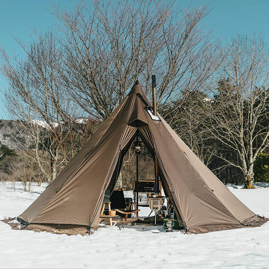 4 Season Tipi Tent for Family Camping Hunting Fishing Waterproof Wind-Proof
